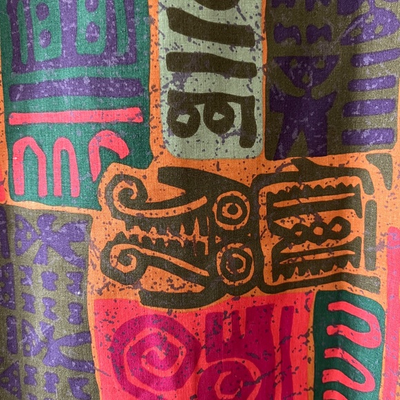 VINTAGE MULTI COLOR 100% COTTON BLAZER WOMENS SIZE LARGE - Picture 4 of 4